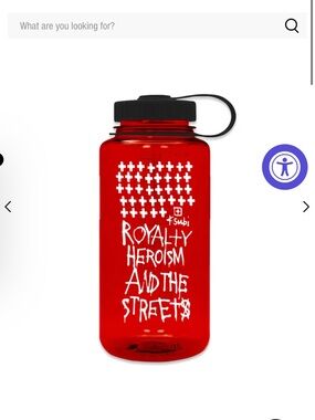 Red Nalgene-Style Water Bottle with White Street Graphic